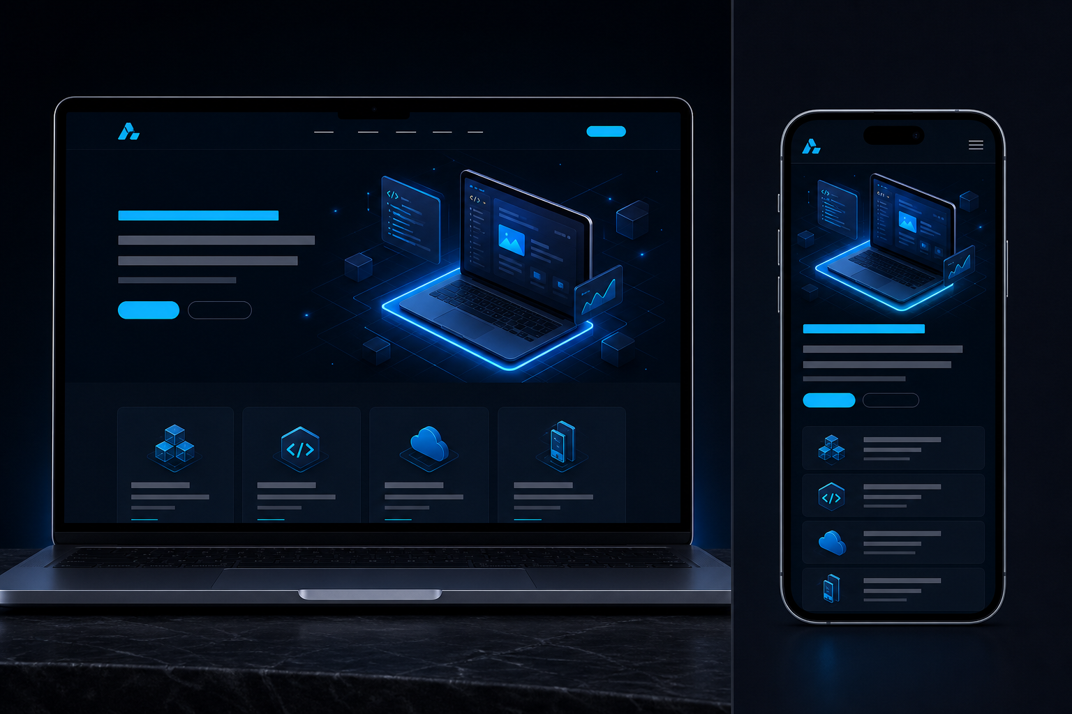 Website responsif mobile dan desktop